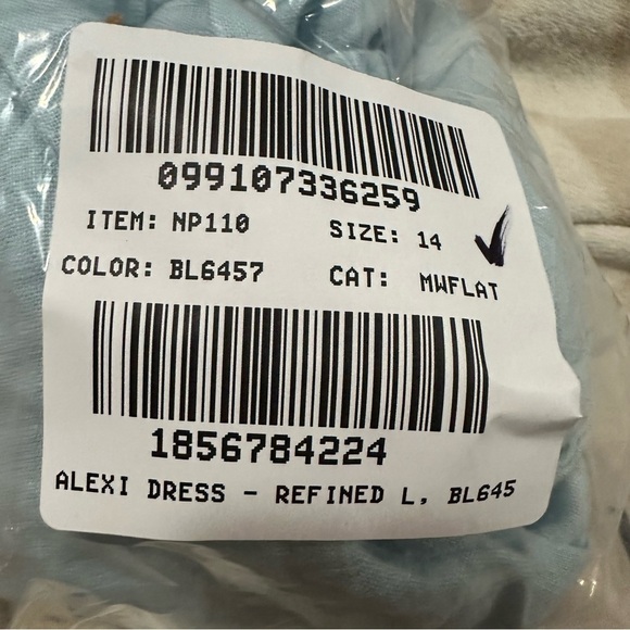 Madewell Square-Neck Mini Dress in 100% Linen blue heron - Picture 7 of 7